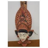 Wooden mask hand carved