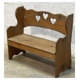 Heart Cut-out Bench 33/13/28