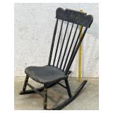 Ladies Stenciled Rocker Plank Seat
