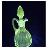 Hand blown cruet  - Glows green under strong UV