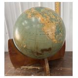 Denoyer-Geppert co. Globe on wooden stand