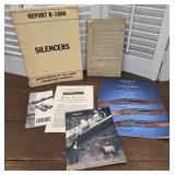 Gun related ephemera - army silencers, Savage