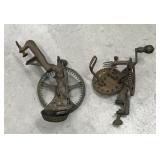 2 Vintage apple peelers