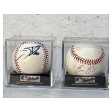 2 Autographed Official Major League Baseballs/