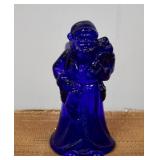 Cobalt Blue Glass Candle Holder