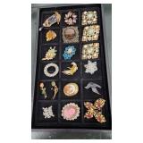 Display of brooches