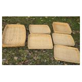 6 Nice Handmade Wicker Basket / Trays