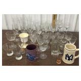 mostly stemware, NY stein and Eeyore mug