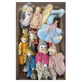 Small dolls and clowns