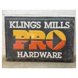 Klings Mills Pro Hardware 72/48 Plastic Sign