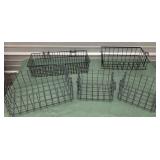 Lot of 5 wire storage baskets