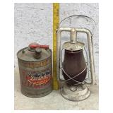 Monarch Lantern w/ Red Globe & Delphos Gasoline