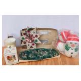 Tote of Vintage Christmas. Includes Craft & Decor