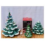 Vintage Ceramic Trees. Largest has NO