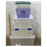 5 Storage Totes w/lids