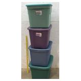 4 Storage Totes w/lids