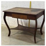 1 Drawer Libray Table-Oak / needs work 36/24/29