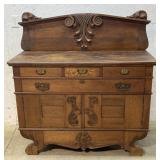 Heavily Carved Oak Server 52/23/54
