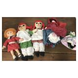 Fabric dolls- some reversible