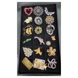 Display of brooches