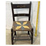 Stenciled Chair w/star seat