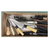 Lots of chef knives - brands include Cryotex,