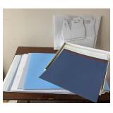 19 x 12 1/2" Heavy paper in many light colors.