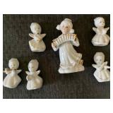 Vintage Christmas Angels playing instruments