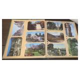 Postcard album lots of Disney in green scrapbook