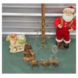 Christmas lot - Mikasa bank dancing Santa etc