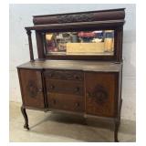 Server with Claw Feet /Oak  heavily carved