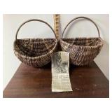 2 handmade wall baskets by Simon Karpik of Port
