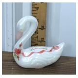 Signed Fenton 40th Anniversary glass swan