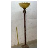 Torchiere Lamp w/ Glass Shade 74"