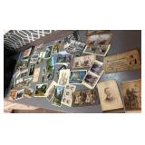vintage postcards/colored Stereopticons,