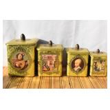 Made in Holland Set of 4 Embossed Tins