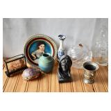 Lot of Glass & Porcelain-Vases, Perfume, etc.