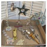 Christmas ornaments - fairy, glass rocking horse,