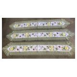 3 Beautiful Butterfly Lacey Table Runners