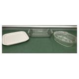 Pyrex glass baking dish with lid & Corningware