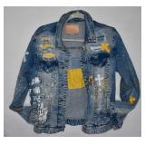 Smoke Rise Denim Distressed Denim Jacket, S