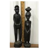 Carved African statues