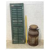 Milk Can & Green Shutter