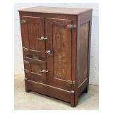 Hudson 3 Door Ice Box (Oak) 32/18/46