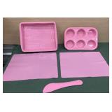 New Pink silicone bake ware