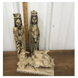 King, Queen, Roman chariot statues *not perfect