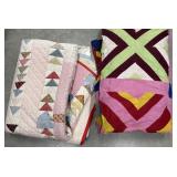 2 Farm quilts - ready for repairs approx. 86x66