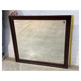 Large beveled glass mirror approx. 40x36