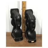 Inlaid tribal bookends *not perfect, some inlay