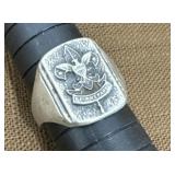 Sterling silver boy scout ring